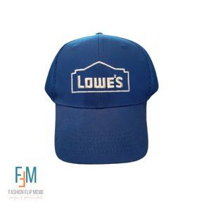 New! Lowes Home Improvement Blue Velcro Back Baseball Cap